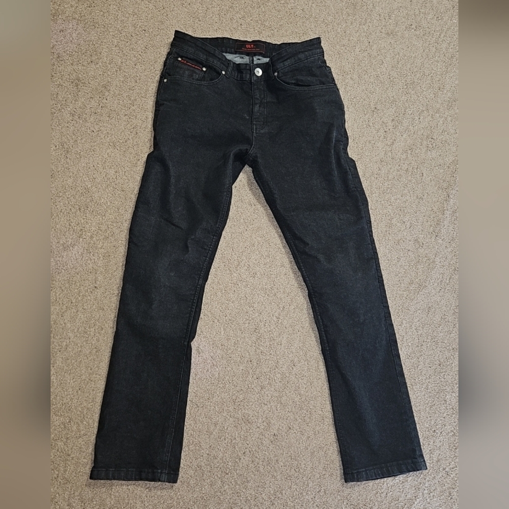 Men's ULT Pro Kevlar Motorcycle Black Jeans
